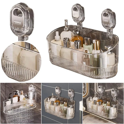 Hanging Shower Shelf Suction Storage Box Large Capacity