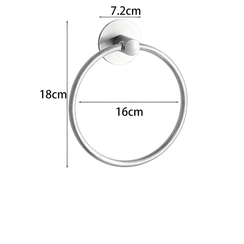 Self Adhesive Towel Ring Bathroom 304 Stainless Steel