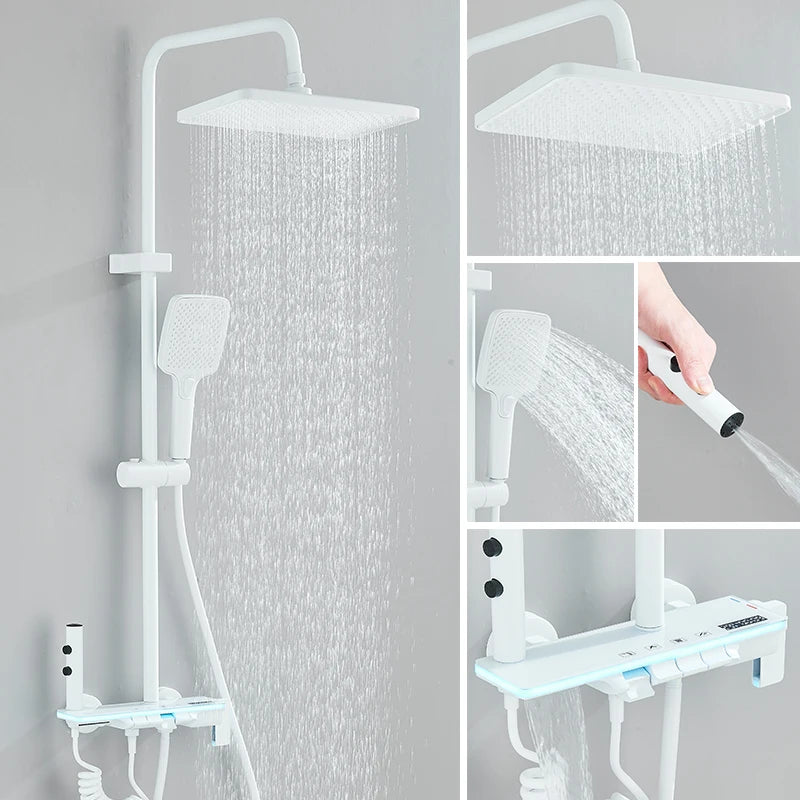Luxury Smart Led Bathroom Shower Faucet Functions Smart