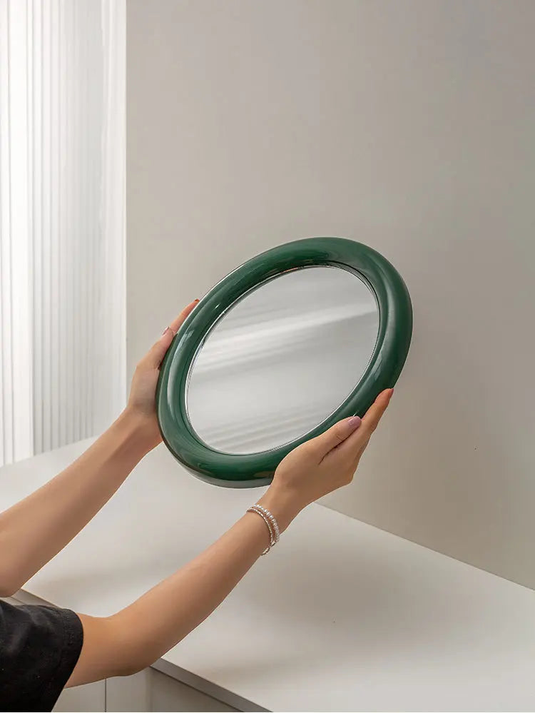 Nordic Round Glass Mirror Wall Mirror Desktop Mirror