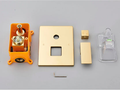 Golden Shower Faucets 2-Ways Rainfall Shower System Wall