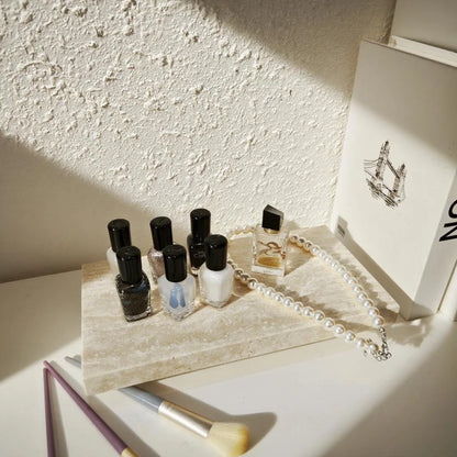 Natural Marble Pedestal Stand Versatile Soap Jewelry Tray