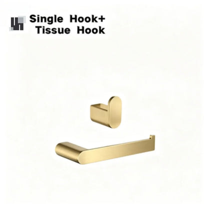 Brushed Gold Bathroom Toilet Brush Holder Toilet Paper