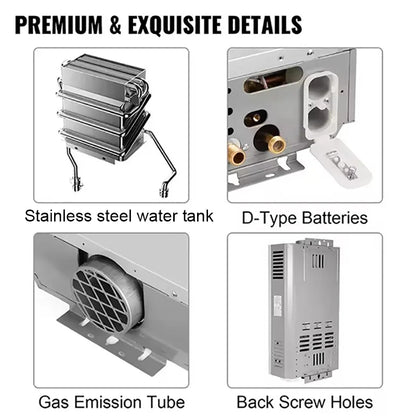 Divedeer Lpg Gas Water Heater 6l/8l/10l/12l/16l/18l Appliance