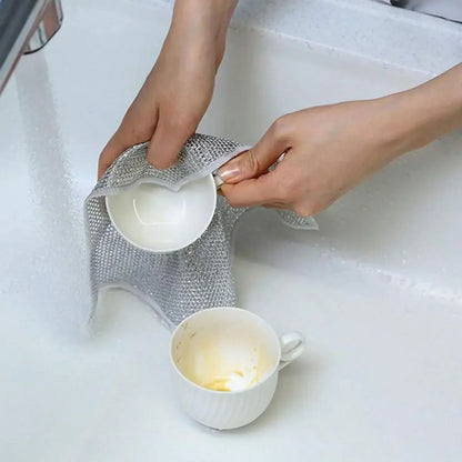Metal Wire Mesh Cleaning Cloths Universal Sink Faucet