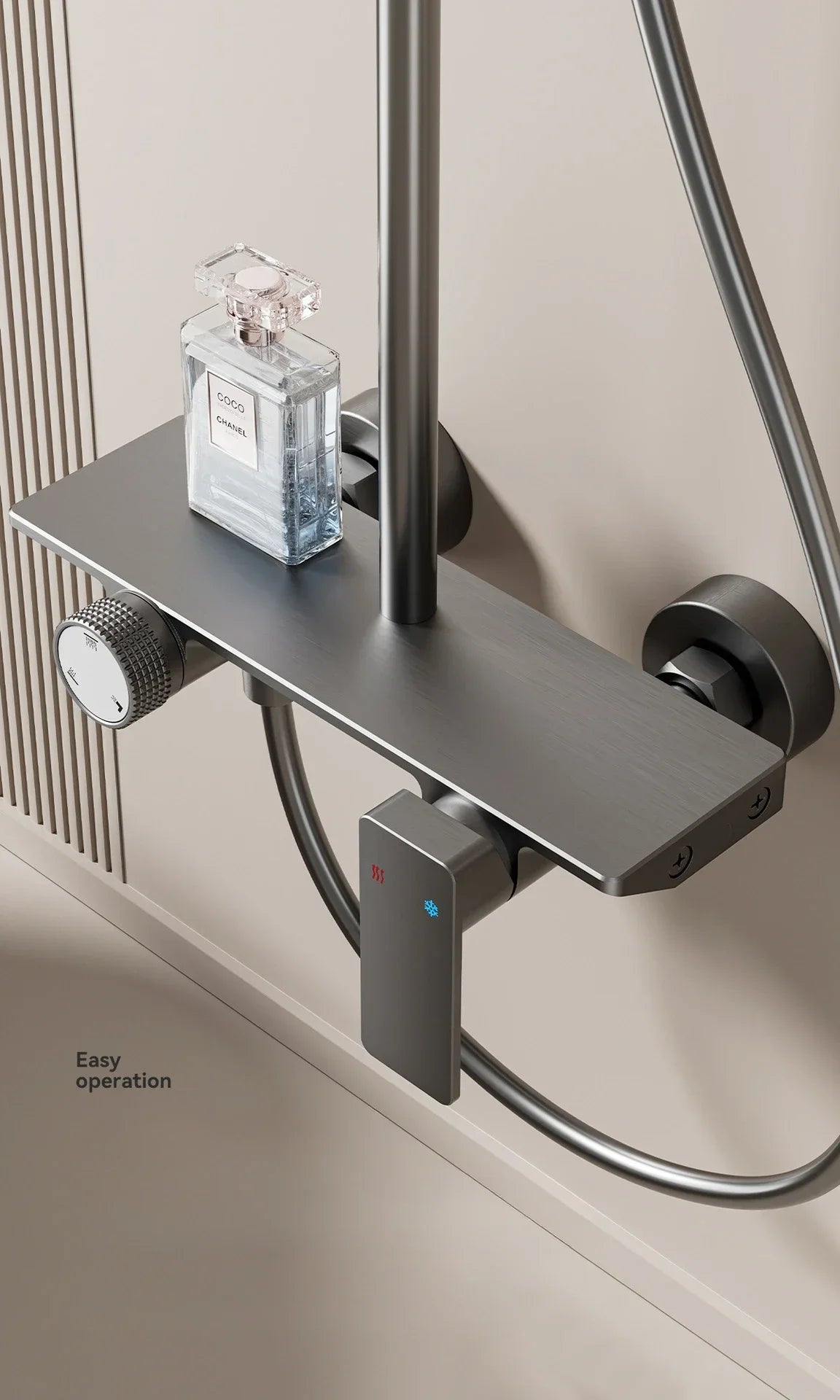 Grey Knob Type Three Ways Water Outlet Shower