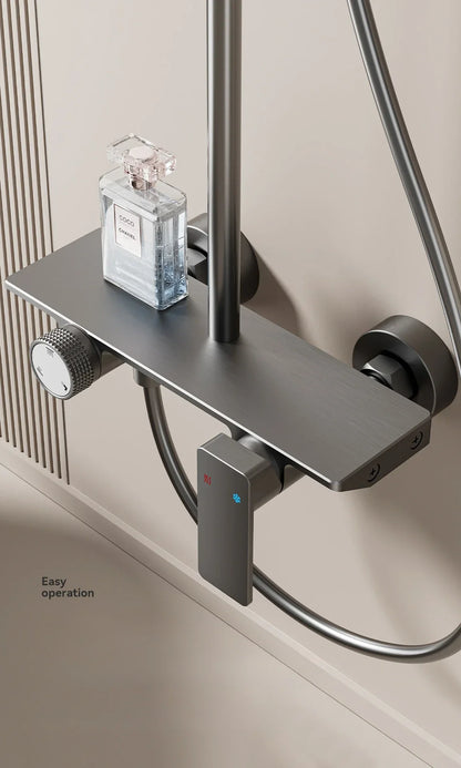 Grey Knob Type Three Ways Water Outlet Shower