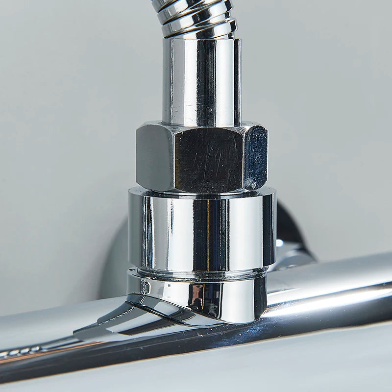 Thermostatic Shower Faucet Mixing Valve Bathroom Long Rotate
