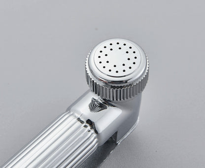 Chrome/Black Thermostat Shower Faucet Ways Bathroom Faucet