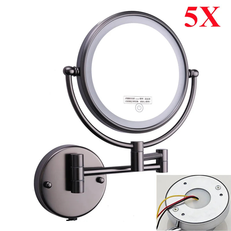 Brushed Gold Led Bathroom Mirrors Quality Brass 10x