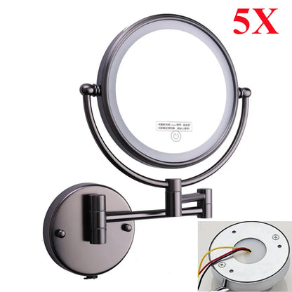 Brushed Gold Led Bathroom Mirrors Quality Brass 10x