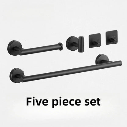 Wall Mount Black Bathroom Stainless Steel Towel Rack