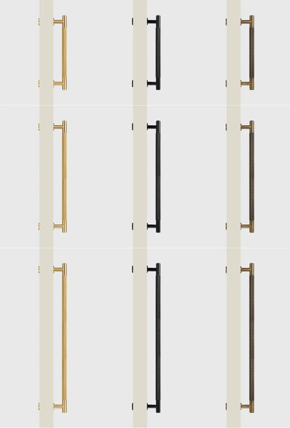 Nurlin Brass Door Double Sided Knurled Pull Bar