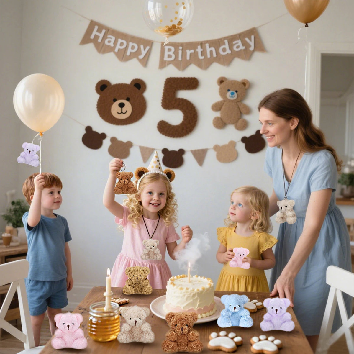 12-96pcs Mini Bear Plush Stuffed Small Teddy Bear