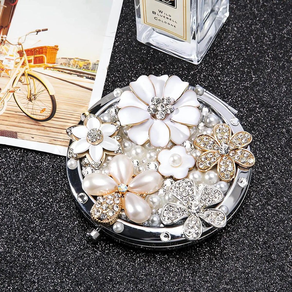 Compact Mirror 1x/2x Magnification Pocket Mirror Women 3inch