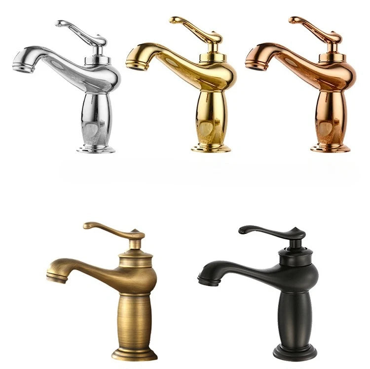 Luxury Europe Style Antique Gold Bathroom Basin Faucet