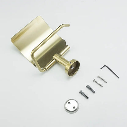 Brushed Gold Wall Mount Shelf Toilet Bath Hardware