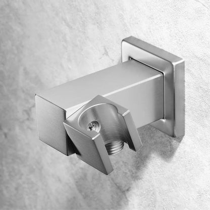 Wall-Mounted Shower Base Chrome Black Gold Square Hand-Held