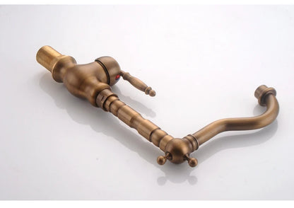 Bathroom Sink Faucet Antique Bronze Vessel Basin Faucet