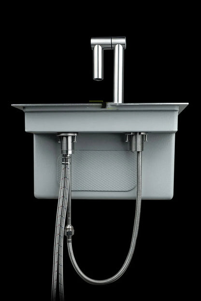 Black 304 Stainless Steel Sink Faucet Concealed Folding