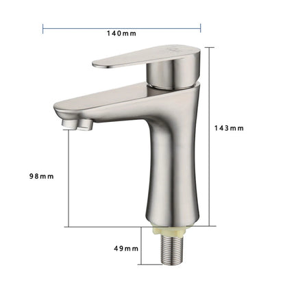 Bathroom Basin Faucet Stainless Steel Cold Water Tap