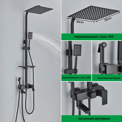 Brass Shower Faucets Bathroom Shower Mixer Crane Bidet