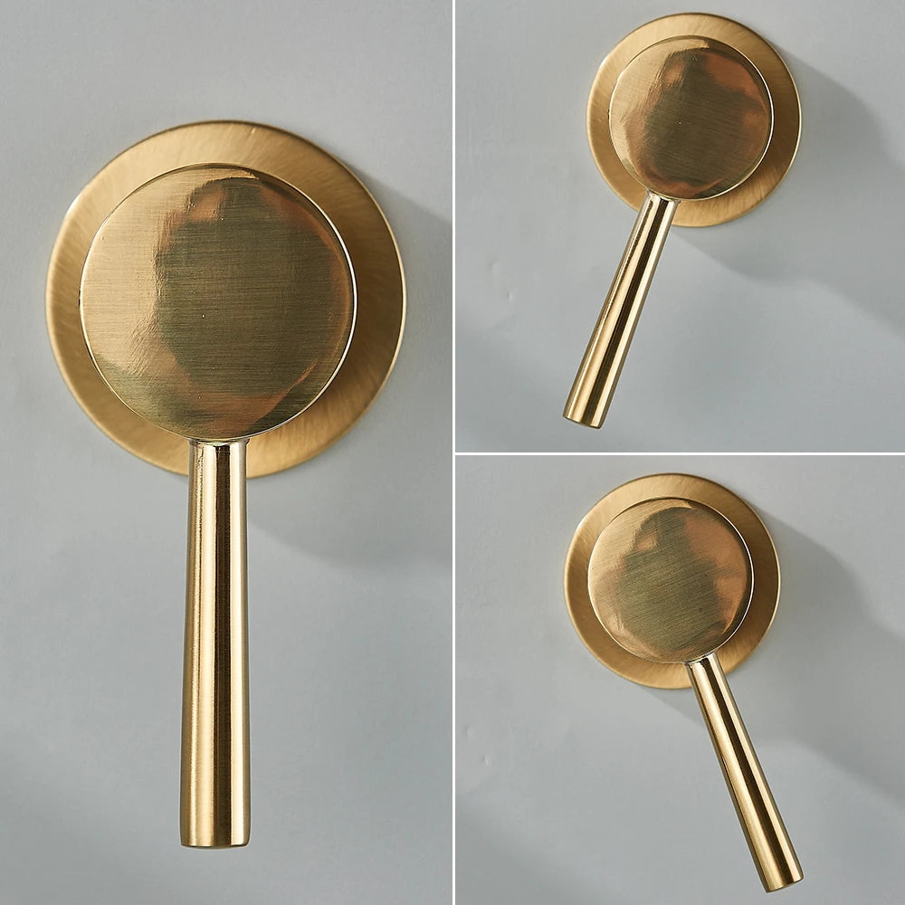 Brushed Gold Handheld Shower Bathroom Shower Faucet &