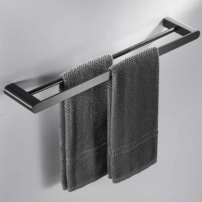 Gunmetal Grey Full Brass Bathroom Storage Towel Rack