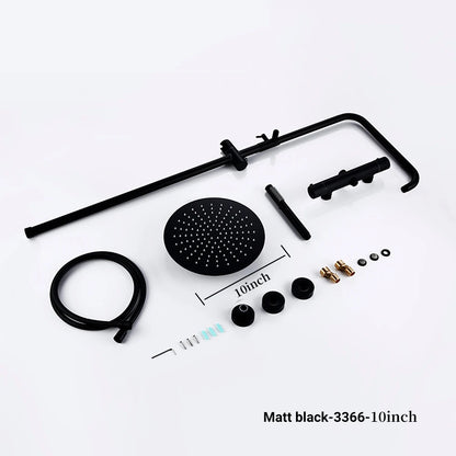 Rose Gold Thermostatic Shower Falcet Sets Wall Mount