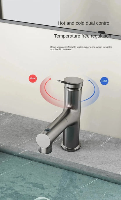 Pull-Out Bathroom Faucet Cold Water Outlet Bathroom Sink