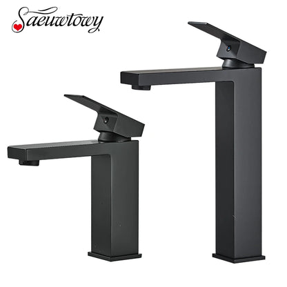 Stainless Steel Bathroom Faucet Deck Mount Basin Sink