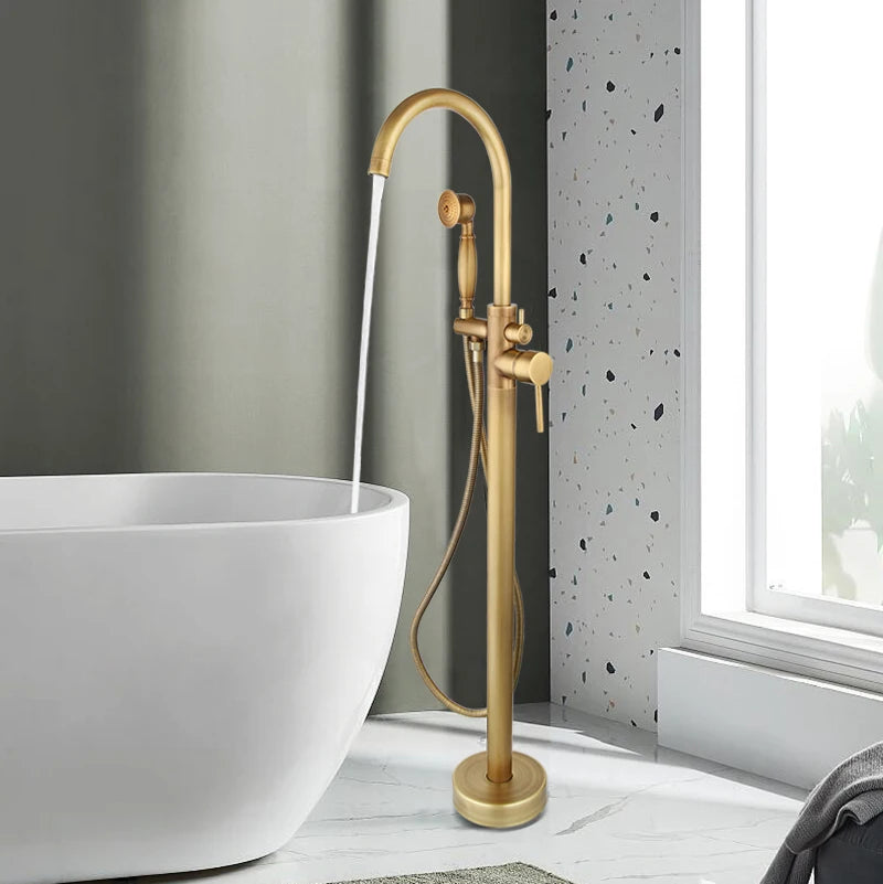 Zappo Standing Tub Shower Faucet Floor Mount Shower