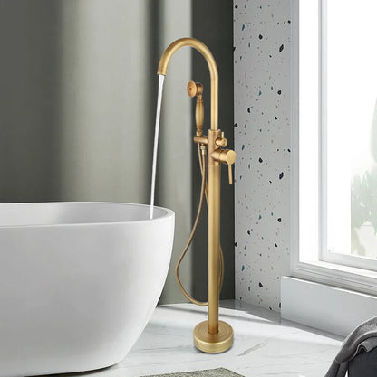Zappo Standing Tub Shower Faucet Floor Mount Shower