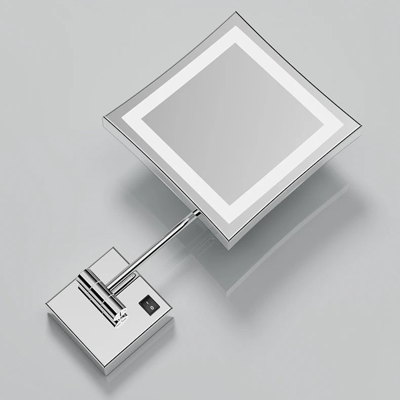 Square Touch Bathroom Mirror Wall Mounted Lighted Bathroom