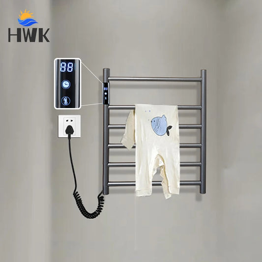 Stainless Steel Electric Heated Towel Rack Touch Screen