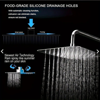 Rain Shower Head 8inch Large Top Spray Square