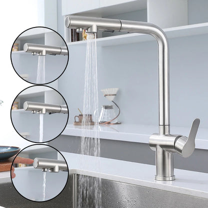 Pull Out Sink Faucet Two Model Stream Sprayer