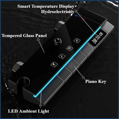 4-Way Rainlfall Shower System Smart Digital Bathroom Shower