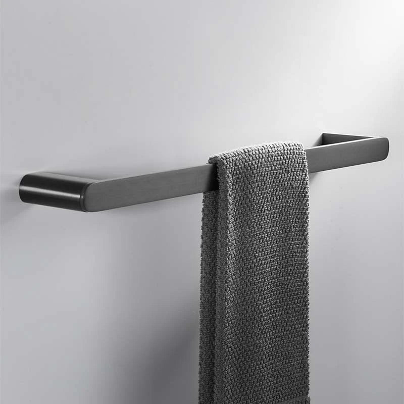 Gunmetal Grey Full Brass Bathroom Storage Towel Rack