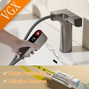 Vgx Brushed Gold Bathroom Faucets Square Basin Mixer
