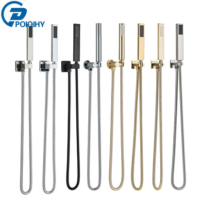 Poiqihy Golden Handshower Head 150cm Stainless Steel Shower