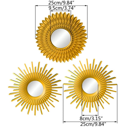 Gold Mirrors Wall Decor Of Hanging Ornament Art