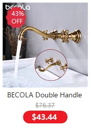 Becola Wall Mounted Faucet Spout Square Round Brass