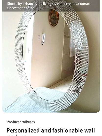 4x100cm Creative Diy Glass Mirror Stickers Mosaic Glass