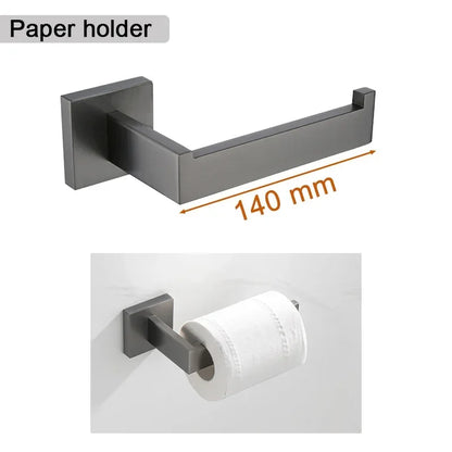 Gunmetal Stainless Steel Bathroom Accessorie Hardware Towel Rack