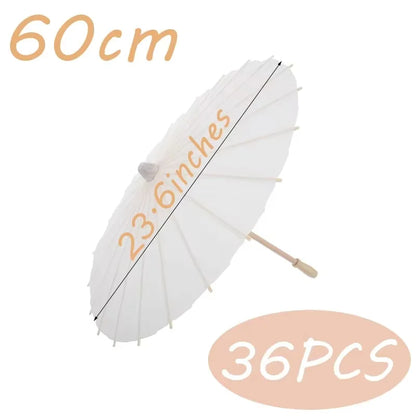 8/12/24/36/50pcs 60/84cm White Paper Umbrellas Wedding Paper