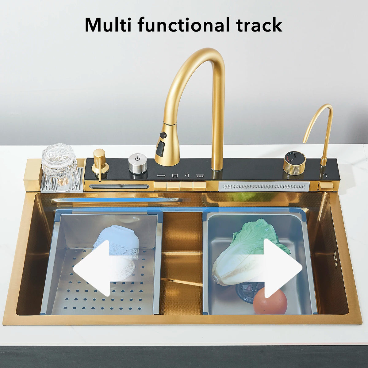 Golden Smart Digital Display Integrated Sink Temperature Control