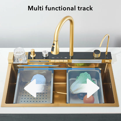 Golden Smart Digital Display Integrated Sink Temperature Control