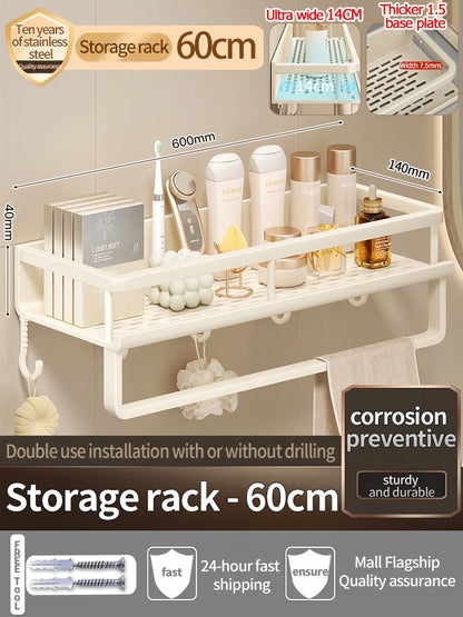 Bathroom Shelf Bathroom Towel Rack Shelves Wall Shower