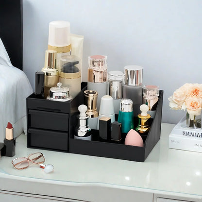 Desktop Makeup Organizer Box Drawers Small Items Jewelry